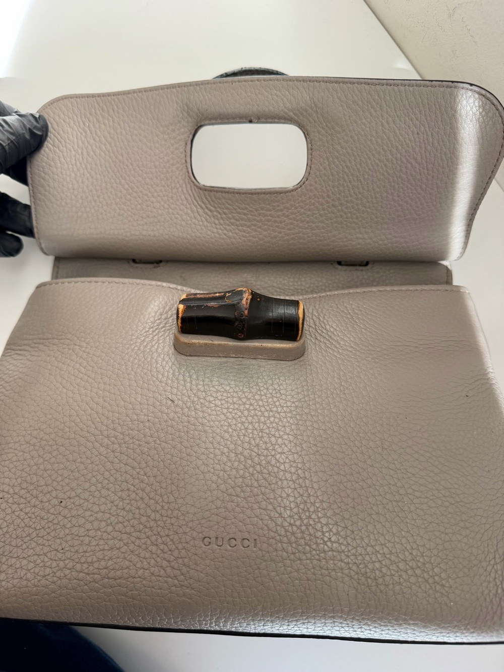 Authentic GUCCI Bamboo Small Daily Satchel Leather Bag - no bag strap - Picture 12 of 16